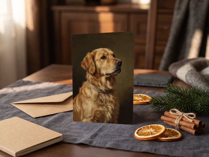 The "The Keepsake" card — beside dried oranges and cinnamon