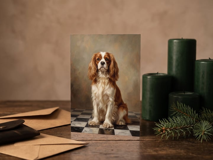 The "The Aristocrat" card — beside a cluster of unlit green candles