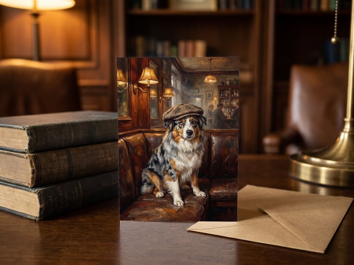 The "Golden Hour" card — on a library desk between old books and an envelope
