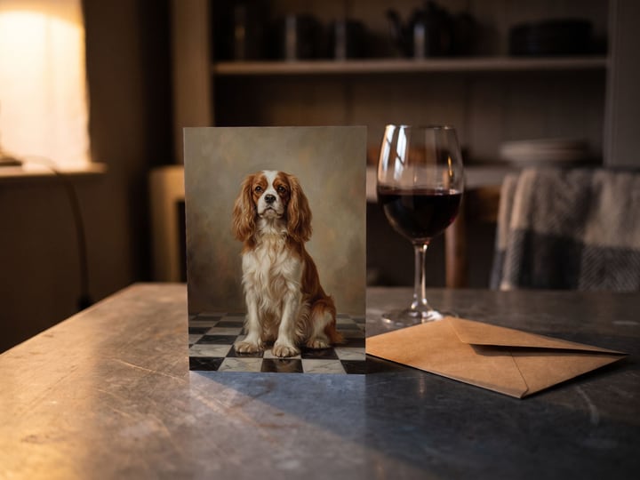 The "The Aristocrat" card — on a zinc bistro table beside a glass of wine