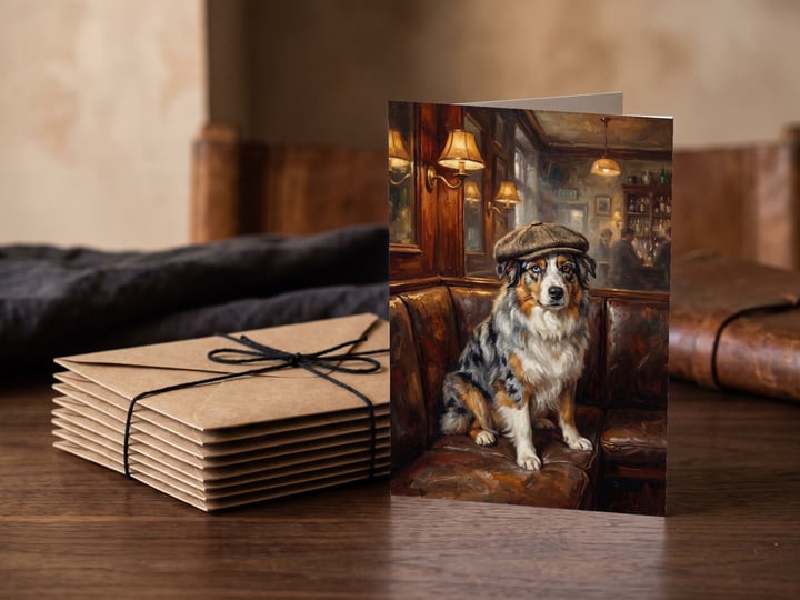 The "Golden Hour" card — beside a string-tied stack of envelopes