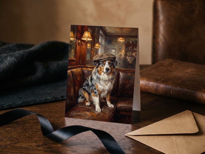 The "Golden Hour" card — with a curl of black ribbon