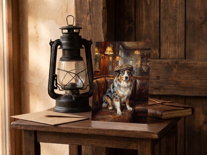 The "Golden Hour" card — on a porch table beside an iron lantern