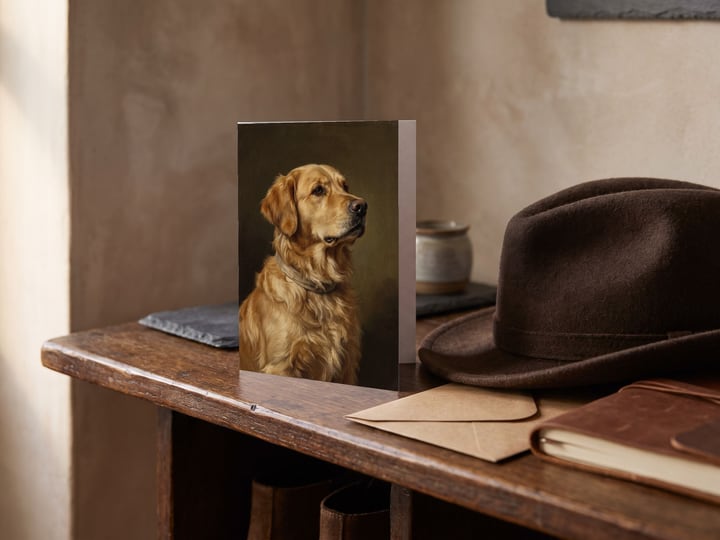 The "The Keepsake" card — beside a felt hat