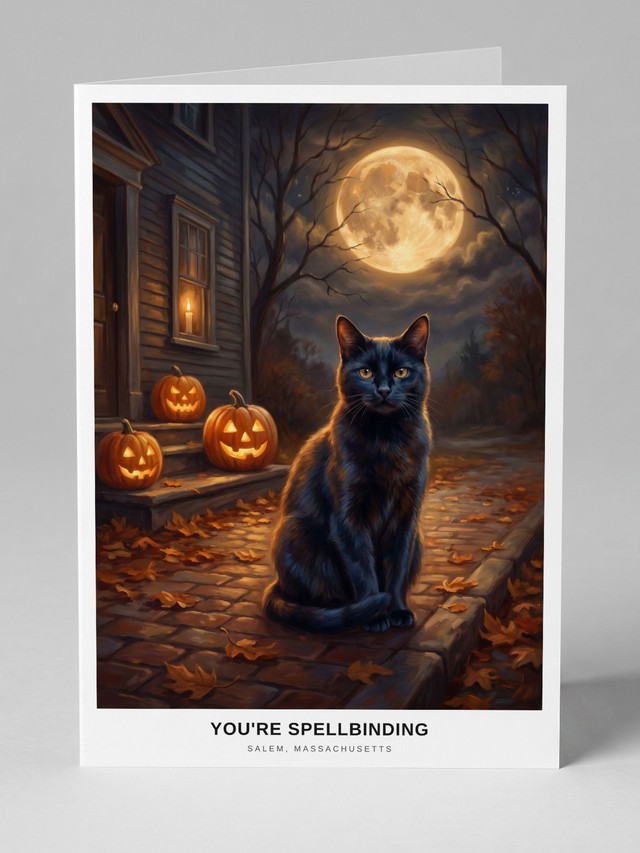 Salem at Halloween &mdash; the card you will receive