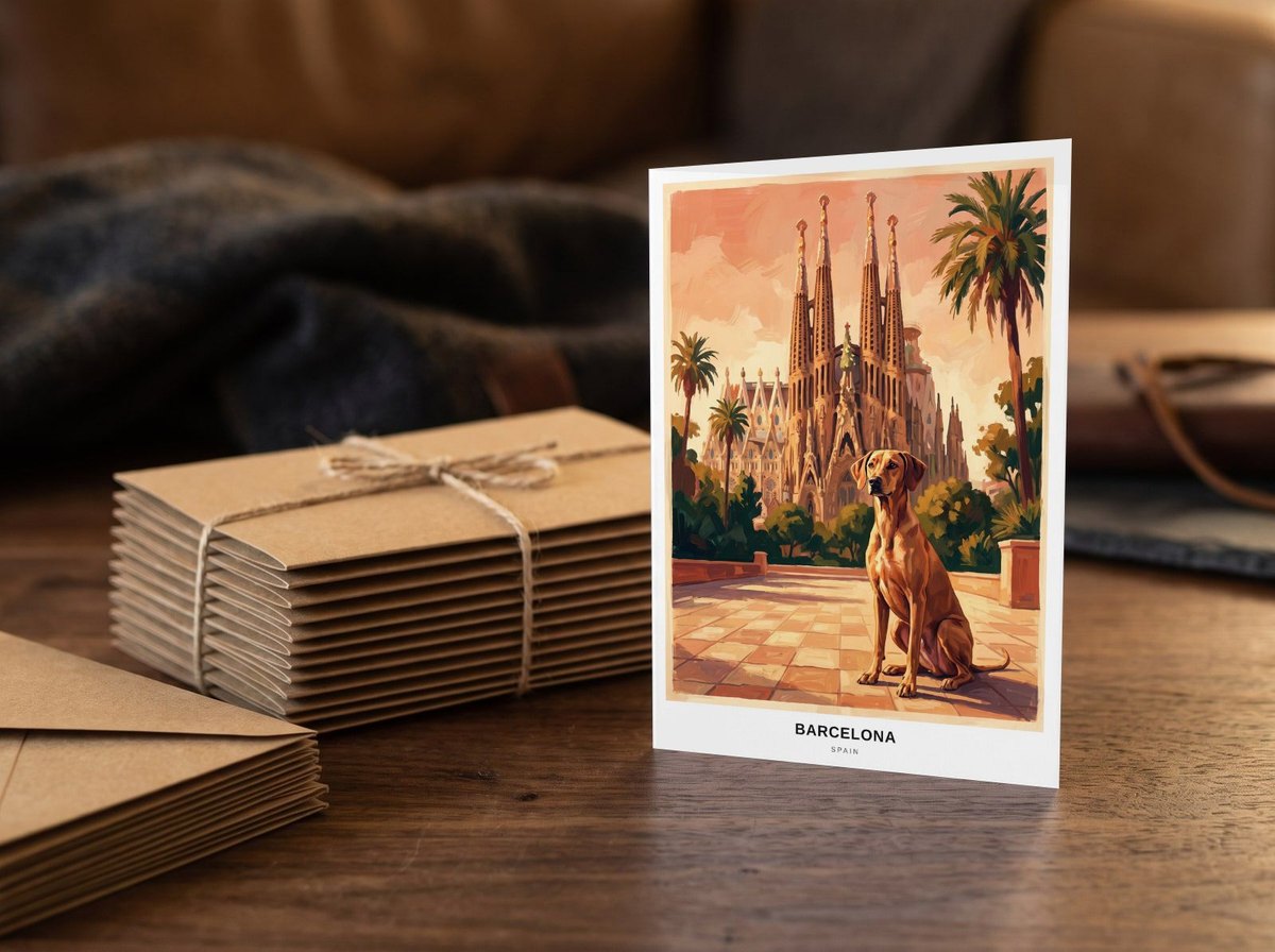 A card standing upright — beside a stack of ten matching cards
