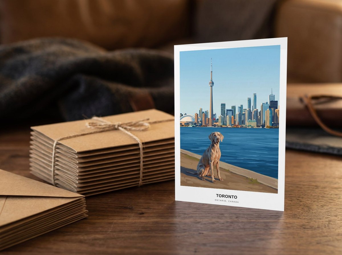 A card standing upright — beside a stack of ten matching cards